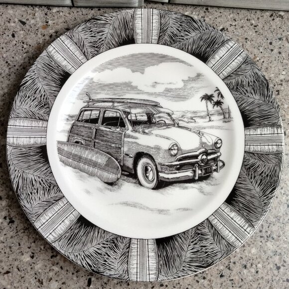Slice of Life Surf Wood Station Wagon Collector's Dinner Plate - Picture 1 of 6